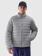 Kurtki i kamizelki sportowe męskie - 4F Kurtka puchowa z syntetycznym wypełnieniem męska - szara XXL - miniaturka - grafika 1