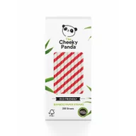 Słomki do napojów - The Cheeky Panda The Cheeky Panda Bamboo Paper Straws 250 Szt Biało-Czerwone Słomki Do Napojów I Drinków Z Papieru Bambusowego - miniaturka - grafika 1