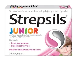 Reckitt Benckiser Healthcare Healthcare STREPSILS JUNIOR 24 past 6262001 - Przeziębienie i grypa - miniaturka - grafika 1