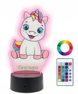 Lampy stojące - Lampka Nocna 3D LED Jednorożec - miniaturka - grafika 1