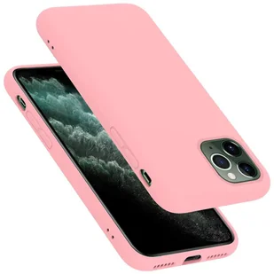 Pokrowiec Do Apple iPhone 11 PRO MAX Etui w LIQUID RÓŻOWY TPU Silikon Case Cover Obudowa Ochronny Cadorabo - Etui i futerały do telefonów - miniaturka - grafika 1