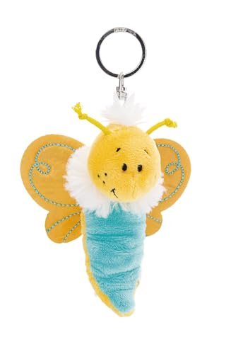 NICI 62884 brelok motyl Flibbies, wierny pluszowy towarzysz do plecaka lub torby, zawieszka na klucze dla małych i dużych, 10 cm, żółty
