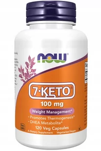 Now Foods, Now 7-keto 100mg Dhea Obniża Kortyzol, 120 Kaps. - Suplementy naturalne Now Foods, Now 7-keto 100mg Dhea Obniża Kortyzol, 120 Kaps. - Suplementy naturalne - miniaturka - grafika 1