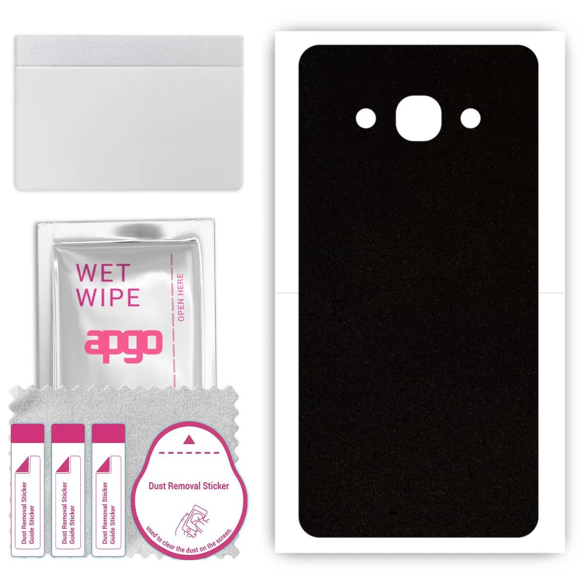Folia naklejka skórka strukturalna na TYŁ Zamsz do Samsung Galaxy J7 Neo - Zamsz Czarny - apgo SKINS