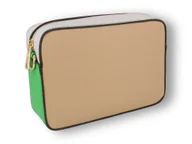 Torebki damskie - TOREBKA DAMSKA LISTONOSZKA ZIELONO-SZARO-BEŻOWA - miniaturka - grafika 1