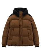 Kurtki męskie - CMP Kurtka zimowa w kolorze jasnobrązowo-czarnym - miniaturka - grafika 1