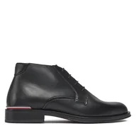 Botki męskie - Trzewiki Tommy Hilfiger Core Rwb Hilfiger Lth L Boot FM0FM04804 Czarny - miniaturka - grafika 1