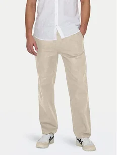Only & Sons Spodnie materiałowe Sinus 22028267 Beżowy Loose Fit - Spodnie męskie - miniaturka - grafika 1