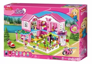 Sluban KLOCKI GIRLS DREAMS OGROMNA WILLA 896 ELEMENTÓW 7 FIGUREK CZ19866 - Klocki - miniaturka - grafika 1