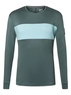 Koszulki sportowe męskie - super.natural Koszulka funkcyjna "Gravier" w kolorze zielono-błękitnym - grafika 1