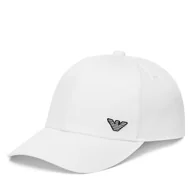 Czapki męskie - Czapka z daszkiem Emporio Armani EX000004 AF12603 U0011 Biały - miniaturka - grafika 1