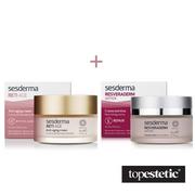 Sesderma Reti Age Cream Anti Aging + Resveraderm Facial Cream ZESTAW Krem przeciwzmarszczkowy 50 ml + Krem przeciwstarzeniowy 50 ml