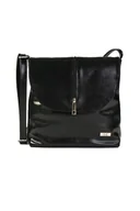 Torebki damskie - Czarna listonoszka ze skóry DAN-A - miniaturka - grafika 1