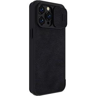 Nillkin Qin Leather Pro Case etui iPhone 14 Pro Max osłona na aparat kabura pokrowiec obudowa z klapką czarny - Etui i futerały do telefonów - miniaturka - grafika 8
