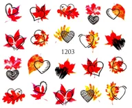 Ozdoby do paznokci - Naklejki wodne na paznokcie - nr 1203 - miniaturka - grafika 1