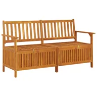 Ławki ogrodowe - Ławka ze schowkiem i poduszką, 148 cm, drewno akacjowe - miniaturka - grafika 1