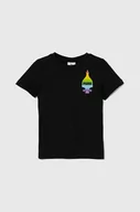 Koszulki dla dziewczynek - Puma t-shirt bawełniany dziecięcy PUMA X TROLLS Tee kolor czarny wzorzysty - miniaturka - grafika 1