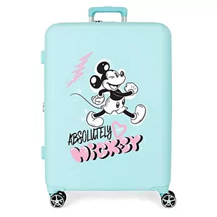 Disney Mickey Friendly Walizka średniej wielkości 48x70x26 cms Twarde mocowanie ABS Wbudowany 88L 3,98 kg 4 Koła Podwójny, niebieski, Talla única, średnia walizka - Walizki - miniaturka - grafika 1