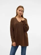 Swetry damskie - Vero Moda Sweter w kolorze brązowym - miniaturka - grafika 1