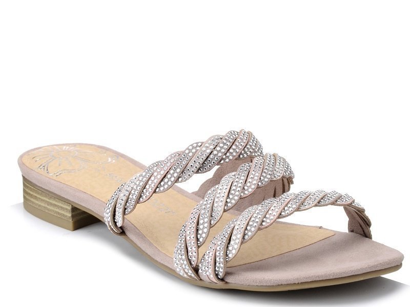 Klapki damskie płaskie na lato jasno różowe Marco Tozzi 2-27120-34-37