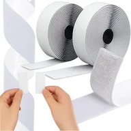 Pasmanteria - Taśma Rzep Samoprzylepna z Klejem 25 mm Biała 5 mb Zestaw Haczyk Pętelka - miniaturka - grafika 1