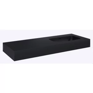 ELITA 168879 UMYWALKA DIMPLE 120 PRAWA (60+60) śCIENNA, MARMUR BLACK MATT - Umywalki - miniaturka - grafika 1