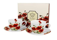 Serwisy do kawy i herbaty - Art-Pol Pl Kpl.2Szt Filiżanek Ze Spodkami Classic Poppies 143402 - miniaturka - grafika 1