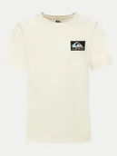 Koszulki męskie - Quiksilver T-Shirt Back Flash EQYZT07605 Écru Regular Fit - miniaturka - grafika 1