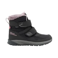 Buty dla dziewczynek - Dziecięce buty turystyczne na rzepy Jack Wolfskin POLAR BEAR-G TEXAPORE MID VC K Phantom - 26 - miniaturka - grafika 1
