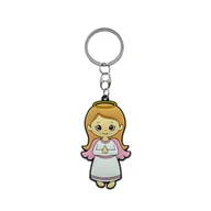 Breloki - Brelok aniołek silikonowy 6 cm PREZENT dla dziecka komunijny religijny - miniaturka - grafika 1