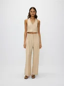 Spodnie damskie - Reserved - Spodnie z kantem - beżowy - miniaturka - grafika 1