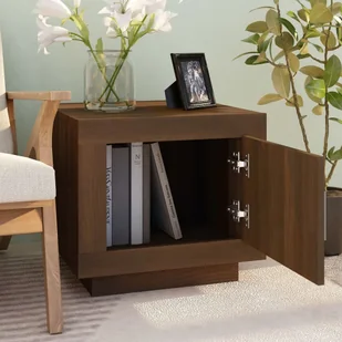 Lumarko Stolik kawowy, brązowy dąb, 51x50x45 cm - Ławy i stoliki kawowe - miniaturka - grafika 8