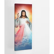 Ikony i obrazy sakralne - Miłosierdzie Jezusa - obraz polycanvas, 50x125 - miniaturka - grafika 1