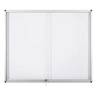 Gabloty - Bi-Office Gablota z drzwiami przesuwnymi, biała magnetyczna, 967 x 706 mm VT690109160-004 - miniaturka - grafika 1