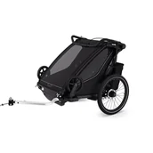 Wózki dziecięce - Wózek dziecięcy Thule Chariot Sport 2 double black - miniaturka - grafika 1
