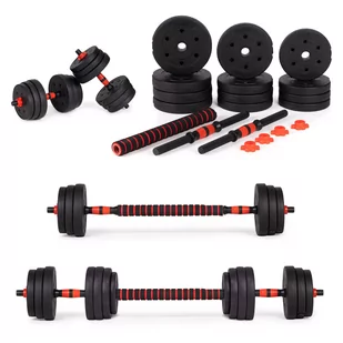 Hantle regulowane 2x 10kg sztanga zestaw 20kg gryf - Gryfy - miniaturka - grafika 1