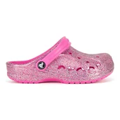 Buty dla dziewczynek - Klapki basenowe Crocs BAYA GLITTER CLOG K 207015-7AA - miniaturka - grafika 1