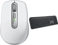 Myszki - Logitech MX Anywhere 3S Pale Grey 910-006930 + MX Keys S Bezprzewodowa Graphite US 920-011587 - miniaturka - grafika 1