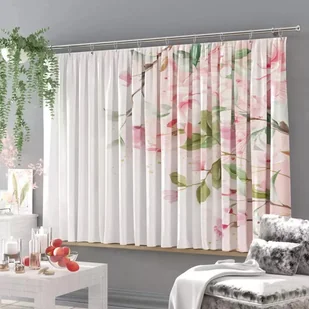 Firanka woalowa drukowana na taśmie justine 270x150 cm - 150 cm 270 cm - Firany - miniaturka - grafika 1
