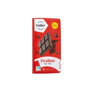 Tabliczka ciemnej czekolady z nadzieniem pralinowym Galler Noir Praline, 180 g - Kakao i czekolada - miniaturka - grafika 1