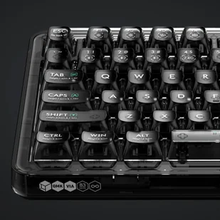 MIIIW BlackIO 83 Kailh Jellyfish Switch Triple Modes Mechanical Keyboard 83 Keys - Dark Silver - Klawiatury - miniaturka - grafika 8