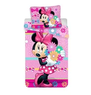 Pościel dla dzieci - Pościel bawełniana 140x200 Myszka Mini Minnie Mouse kwiaty poszewka 70x90 - miniaturka - grafika 1