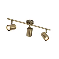 Lampy sufitowe - QAZQA Nowoczesna  uchylna 3-punktowa lampa punktowa w kolorze brązu - Jeana - miniaturka - grafika 1