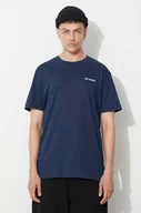 Koszulki męskie - Columbia t-shirt męski kolor granatowy z nadrukiem - miniaturka - grafika 1