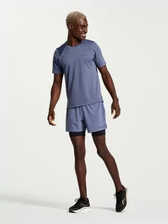 Koszulki sportowe męskie - Saucony Koszulka sportowa w kolorze szaroniebieskim - grafika 1