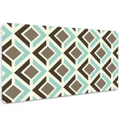 Podkładki na biurko - Mata na biurko Retro wzór geometryczny 100x50 cm - miniaturka - grafika 1