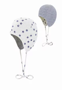 Czapka niemowlęca, dwustronna, paski, gwiazdki, Döll - Czapki damskie Czapka niemowlęca, dwustronna, paski, gwiazdki, Döll - Czapki damskie - miniaturka - grafika 1