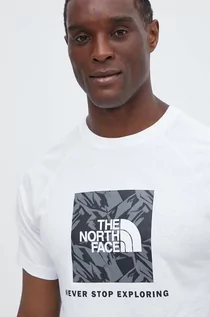 Koszulki męskie - The North Face t-shirt bawełniany męski kolor biały z nadrukiem NF0A87NJZI51 - grafika 1