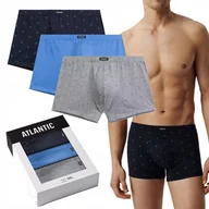 Majtki męskie - BOKSERKI MĘSKIE bawełniane opięte wygodne nieuciskające Atlantic *L - miniaturka - grafika 1