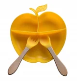 Miseczki i talerzyki dla dzieci - Talerz silikonowy dla dzieci talerzyk z przyssawka BLW karmienie niemowląt - miniaturka - grafika 1